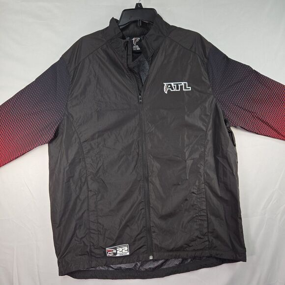 Atlanta Falcons Jacket 2022 Members Exclusive NFL Mesh Lined Windbreaker Men 2XL - Picture 2 of 8